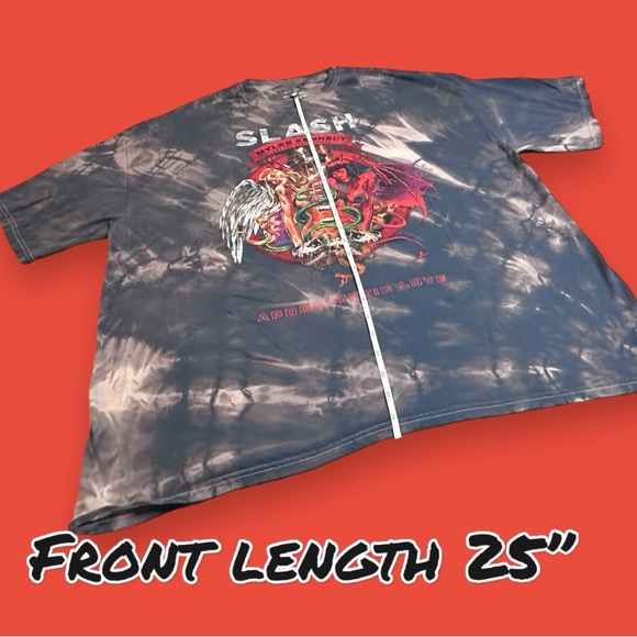 🎉HP🎉Originally NWOT SLASH T-Shirt in Black now Bleach Tie Dyed. Size Large. - Picture 6 of 7